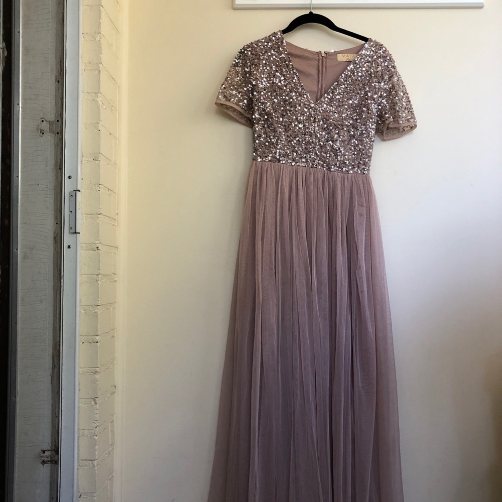 ASOS sequin and tulle dress